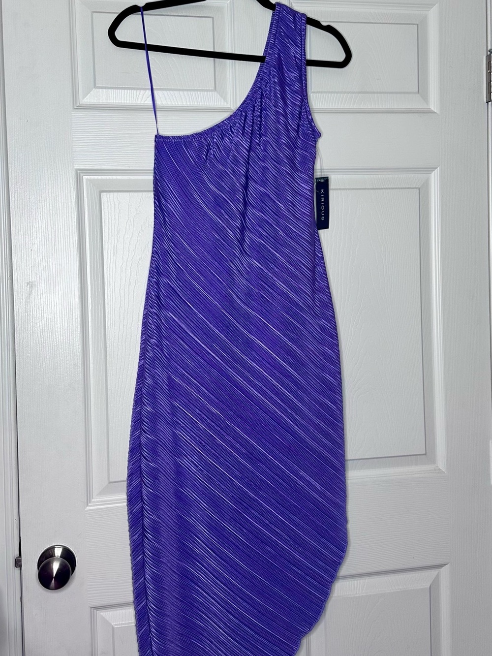 Purple One-Shoulder Asymmetric Dress